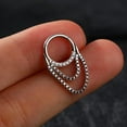 thumbnail image 4 of Chain Septum Ring 316L Surgical Steel Septum Chain Nose Ring 16G Septum Clicker Rings 8mm Septum Piercing Jewelry Helix Chain Earrings, 4 of 5