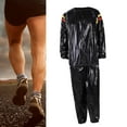 thumbnail image 3 of Fitness Sauna Suit Cola Traje de Sauna de Fitness Pantalones para Correr Camisa Chándal Unisex XXXL Negro, 3 of 8