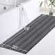 thumbnail image 2 of Bathroom Runner Area Chenille Rug Oversize Non-Slip Shag Kitchen Shower Bath Mat Extra Long Grey Striped Washable for Bathroom, Gray, Size 59" x 20", 2 of 4