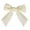 Ivory, variant on Shimmer Satin Hair Bows Long Tail Bowknot Hair Accessories for Women (Black)