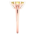 thumbnail image 3 of Clara Pucci 14K Rose Gold Solid Gold Yellow Solitaire Anniversary Ring for Women - 1 cttw Marquise Cut, 3 of 7