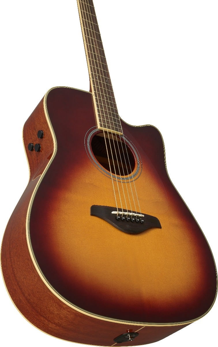 Yamaha FGC-TA 6 Strings Acoustic Guitar, Brown Sunburst, 83.2 oz, 40"