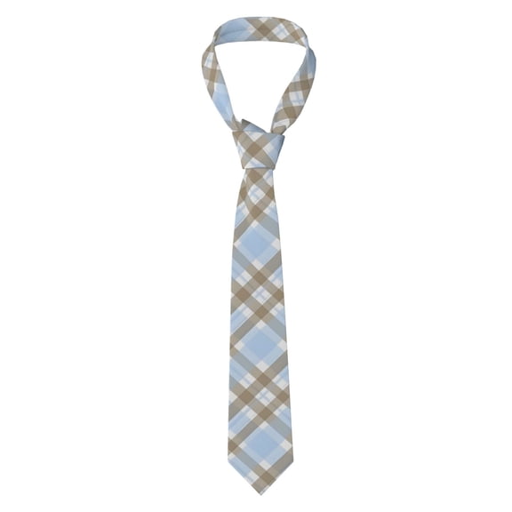 Men's Tie, Checkered Texture Floral Printed Tie Fashionable Wedding Party Best Man Suit Tie Work Tie Male Birthday Gift
