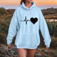 thumbnail image 2 of Godom Womens Graphic Hoodies Drawstring Long Sleeve Sweatshirt with Pocket Pullover, 2 of 4