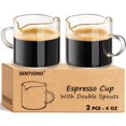 thumbnail image 1 of Juego de 2 tazas para espresso SENTVEND de 120 ml con doble pico vertedor, 1 of 6