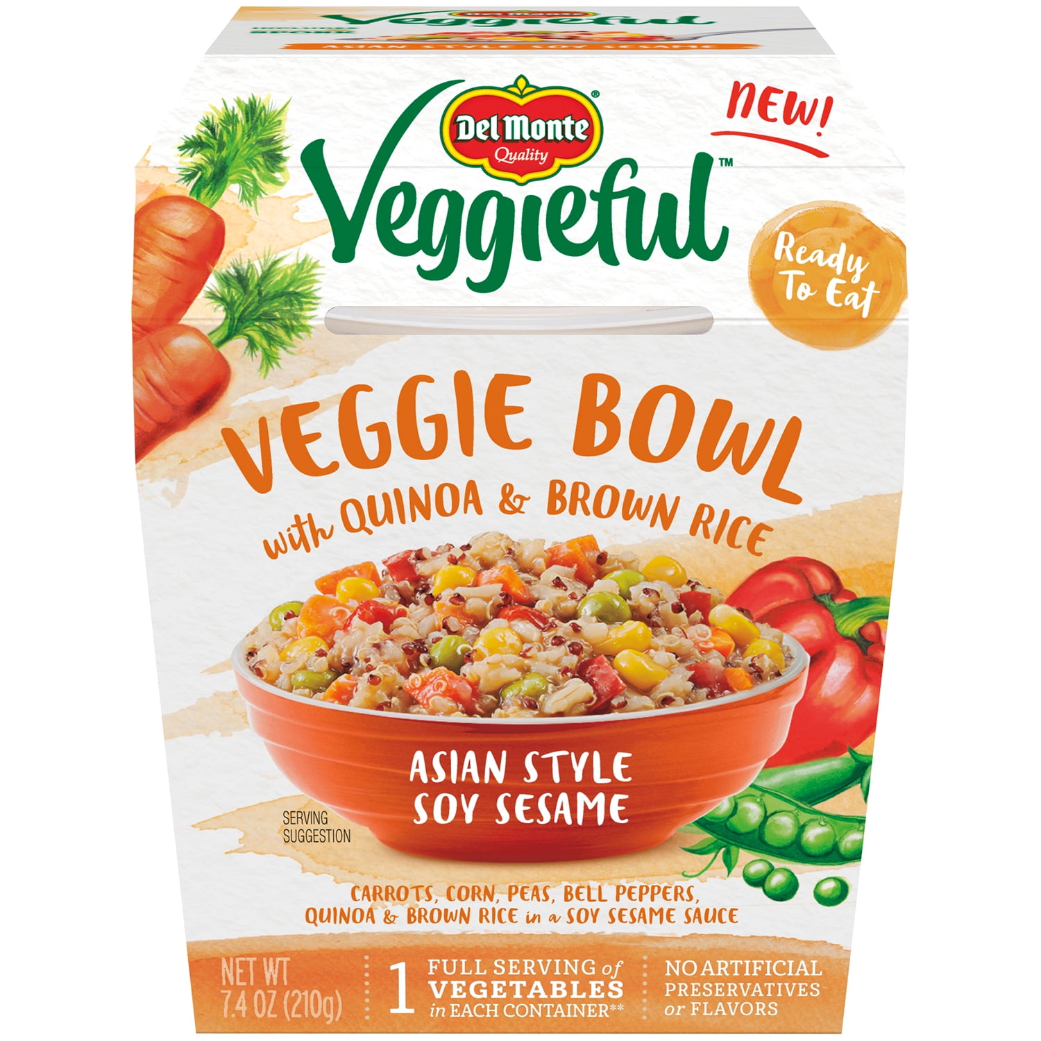 Del Monte Veggieful Veggie Bowl Asian Style Soy Sesame Flavor