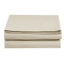 Elegant Comfort 1 Piece Fitted Sheet Polyester Twin/TwinXL Off-White 1500 Thread Count