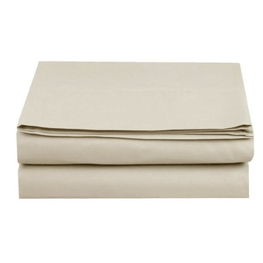 1500 Preimer Hotel Collection Egyptian Quality 1-Piece Flat Sheet, Full Size, Cream