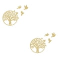 thumbnail image 1 of Wweixi Easy To Install Tree Of Life Wall Decor Exquisite Round Metal Sculpture Tree Of Life Wall Decoration Strong And Durable gold 30cm 2Set, 1 of 6