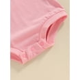 thumbnail image 6 of Bagilaanoe Newborn Baby Girl Summer Rompers Flying Sleeve Bodysuits 3M 6M 12M 18M Infant Casual One Piece Short Jumpsuit, 6 of 8