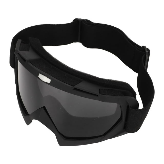 Gafas de esquí al aire libre deportes ciclismo motocicleta gafas a prueba de viento bicicleta todoterreno gafas a prueba de polvo marco negro mate lente gris