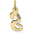 thumbnail image 3 of 14k Yellow Gold Small Script Letter S Initial Charm, 3 of 6