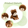 thumbnail image 4 of Adorable Plush Fox Stuffed Animal Toy Soft and Cuddly Bear Plushie for Kids and Adults, Perfect Gift, 4 of 6