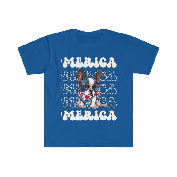 Boston Terrier 'Merica Patriotic T-Shirt Cute Boston Terrier 4th of July