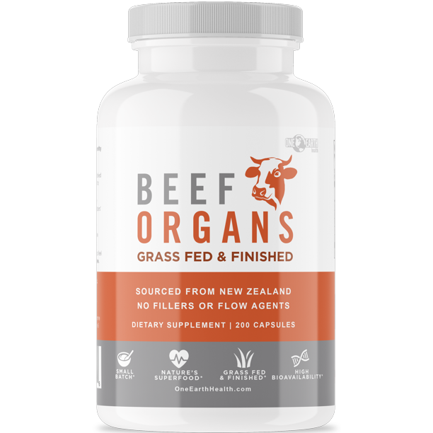 Grass Fed Beef Organs (200 Count) Liver, Heart, Kidney, Pancreas