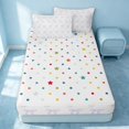 thumbnail image 4 of Erosebridal Cartoon Bow Tie Zipper Queen Comforter Set with Fitted Sheet and 2 Pillowcases, Princess Ribbon Zipper Bedding Set, Polka Dots Reversible, Lavender, Polka Dots Reversible, 4 of 7