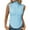 Light Blue, variant on Virmaxy Womens Summer Sleeveless Knit High Neck Slimming Vest Top Standing Neck Tank Top Going Out Spring Beach Vacation Oufits Modern Clothes Beige L