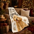 thumbnail image 3 of Golden Doodle Dog Autumn Living Room Decorative, Playful Pet Portrait Pattern, Warm Flannel Blanket for Living Room and Bedroom, Dog Lovers Thanksgiving Gift, Pet Lover Home Decor, 3 of 9