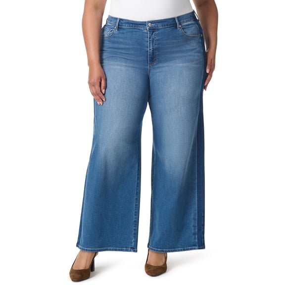 Gloria Vanderbilt Swan Series Women's Plus Wide Leg Jean, Sizes 16W-24W