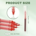 thumbnail image 2 of Uxcell 24Pcs Colored Gel Ink Pens, 0.5mm Extra Fine Point Smooth Writing Quick Drying Liquid Ink Rollerball Pens, Red, 2 of 6