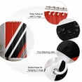 thumbnail image 5 of Red Black Stripe Shower Curtains for Bathroom Waterproof Fabric Bath Curtains Decor Bath Tub Curtain Geometric Simple Color Line Decorative Shower Curtain Sets with 12 Hooks, 72x72 Inch, 5 of 6