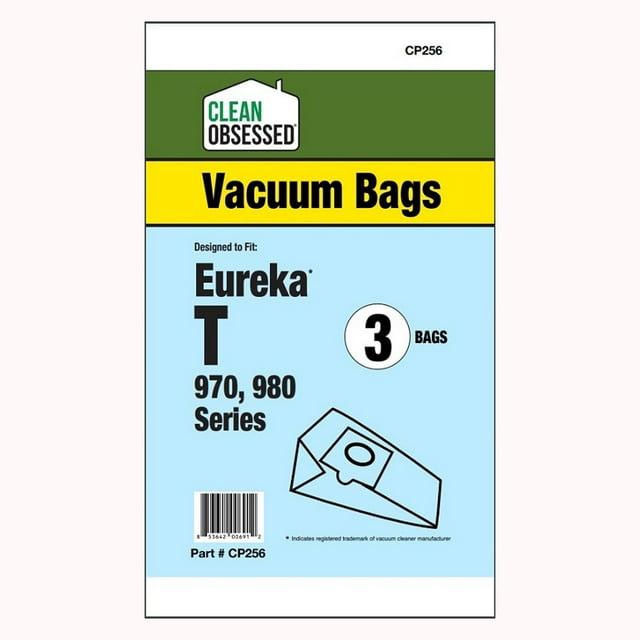 Clean Obsessed Type T, 970, 980 Series Vacuum Paper Bags 3pk