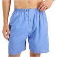 thumbnail image 3 of Hanes Men's Short Sleeve Pajama Set, Blue, Small, 3 of 6
