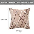 thumbnail image 4 of PiccoCasa 2 Pack Polyester Cushion Covers Stylish Simplicity Sofa Throw Pillowcases, 17"x17" Camel, 4 of 7