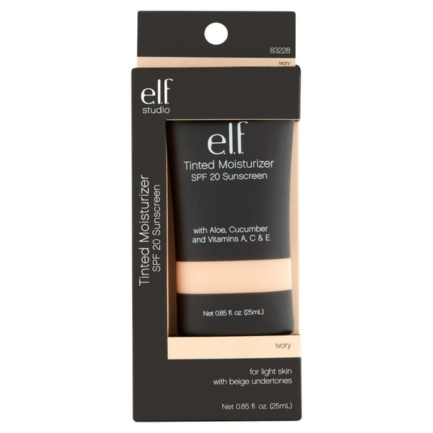e.l.f. Tinted Moisturizer, SPF 20 Ivory, 0.88 fl oz