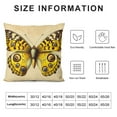 thumbnail image 5 of JEUXUS Vintage Board Plank with Watercolor Butterfly Pillow Covers Burlap Decorative Throw Pillow Case Cushion Cover for Home Sofa Bedding (), 5 of 5