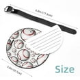 thumbnail image 5 of 2Pcs Leather Round Baseball Cruise Luggage Tag with Privacy Cover and Name ID Tag - Suitable for Travel Handbags Backpacks School Bags Luggage Tags, 5 of 7