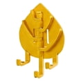 thumbnail image 4 of Adhesive Wall Hooks - Leaf Shape Self-Adhesive Hanger with Vacuum Grip - 5.3 Inch Wall Clothes Hanger for Coat Towel and Bag Storage - 1 Pack - Yellow, 4 of 4