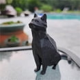 thumbnail image 4 of Cat Statue 3D Printed Animal Figurine Geometric Resin Sculpture Home Office Desk Decor Creative Gift Ornament, 4 of 7