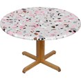 thumbnail image 3 of muroi Watercolor Cherry with Twig Round Fitted Tablecloth with Elastic Protector Table Kitchen Dinner Waterproof Oil-Proof Table Covers Fits 40"-44", Small, 3 of 6