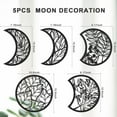 thumbnail image 2 of 5PCS Black Moon Decoration Wall-mounted 3D Moon Phase Spiritual Bedroom Wall Decor Wood Moon Appearance Adornment Natural Design Nordic Moon Decoration for Christmas Home Decoration, 2 of 8