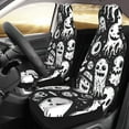 thumbnail image 2 of Vsdgher Black White Spooky Ghosts Automotive Seat Covers for Cars Trucks and SUVs – Car Seat Covers for Truck Seat Protectors Set of 2, 2 of 7