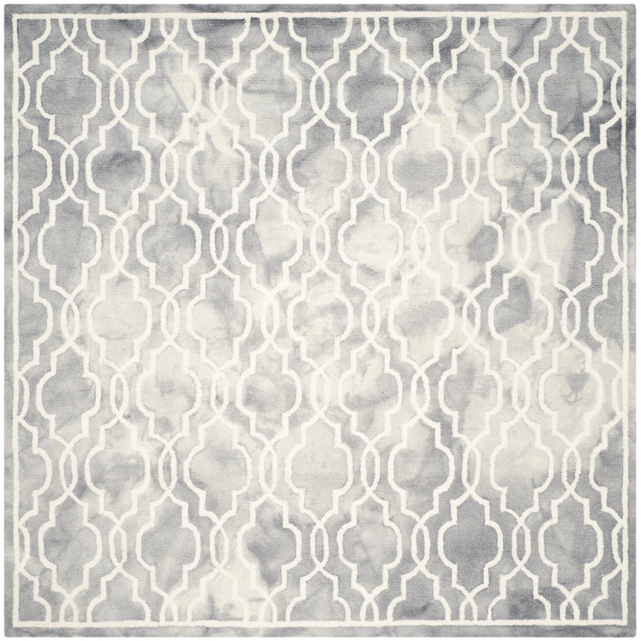 SAFAVIEH Dip Dye Leighton Geometric Wool Area Rug, Grey/Ivory, 5' x 8'
