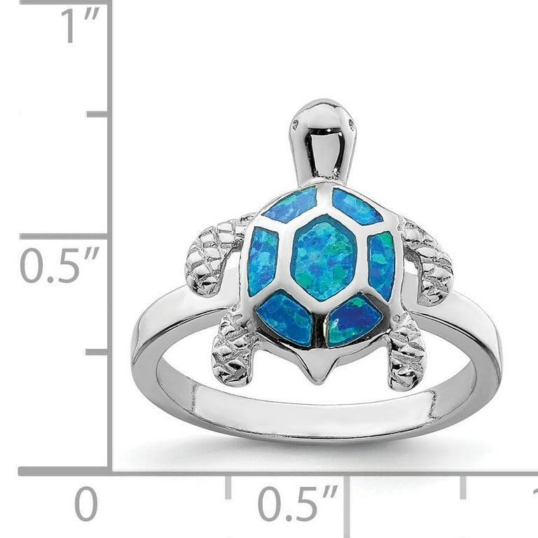Blue sale turtle ring