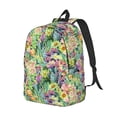 thumbnail image 2 of Balery Watercolor Blooming Cactus Vintage Canvas Backpack for Men and Women - Large Capacity, Durable Travel Laptop Bag for School, Work, Hiking, and Outdoor Activities, 2 of 7