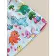 thumbnail image 7 of Nygoyerh Little Girls Summer Dress Toddler Girl Dinosaur Print Fly Sleeve Crew Neck A-line Dress Kids Casual Party Dress for Daily Vacation 1T 2T 3T 4T 5T 6T, 7 of 7