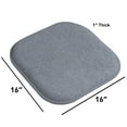 thumbnail image 2 of Alexis Memory Foam No Slip Back 16 x 16 Chair Pad Cushion 2 Pack - Blue-Gray, 2 of 7