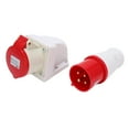 thumbnail image 1 of Industrial Plug, 4Pin 32A Industrial Socket IP44 Waterproof  Mounted  For Construction Sites For Industrial Manufacturing, 1 of 8