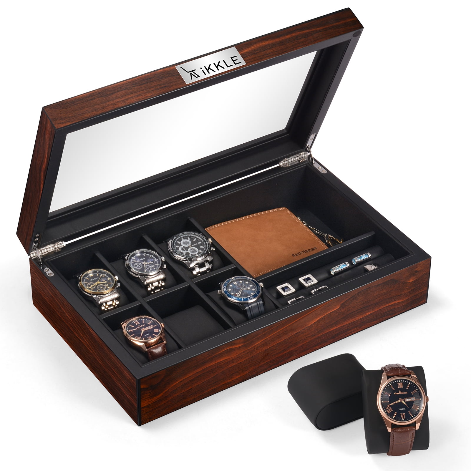  NuAngela Single Watch Case Box PU Leather Display Organizer, Luxury  Watch Storage Holder For Wristwatches Smart Watches, Portable Jewelry  Bearer Gift Case For Women/Men, Mother's Day Birthday Valentine's Day Gift  Box (