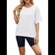 thumbnail image 3 of Camisetas de Gran Tamaño para Mujer, Cuello Redondo, Corta, Blusas Casuales de Verano, Blusas Holgadas de Corte Alto XXL, 3 of 10