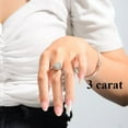 thumbnail image 4 of 3/5 Carat Moissanite Wedding Ring for Bridal Set D Color 18K Moissanite Rings Women Simulated Diamond Promise Ring Fiancee Lab Grown Diamond Engagement Rings Lady with Certificate, 4 of 7