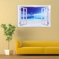 thumbnail image 4 of VIFERR Self Adhesive Window Film 2Pcs Blue Seawater and Window Pattern Unique Wall Sticker Decal Decoration for Home Door Window, 4 of 8