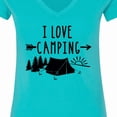 thumbnail image 4 of Inktastic I Love Camping Tent and Trees Women's V-Neck T-Shirt, 4 of 5