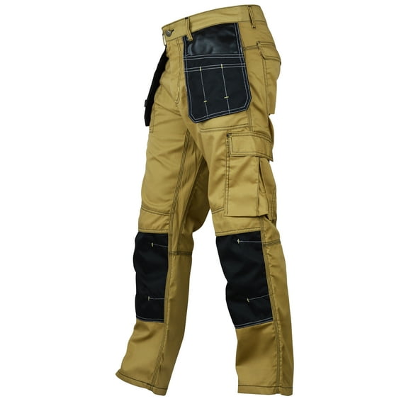 Hommes Construction Cordura Genou Renfort Vêtements de Travail Pantalon Utilitaire Travail Pantalon