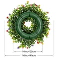 thumbnail image 3 of Unique Bargains Flower Artificial Wreath for Front Door Eucalyptus Wreaths Multicolor 16", 3 of 7