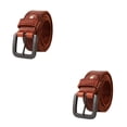 thumbnail image 1 of ZheElen Premium Leather Men Belt Adjustable Size ple Universal Match Gift Choice As Shown 2Set, 1 of 6